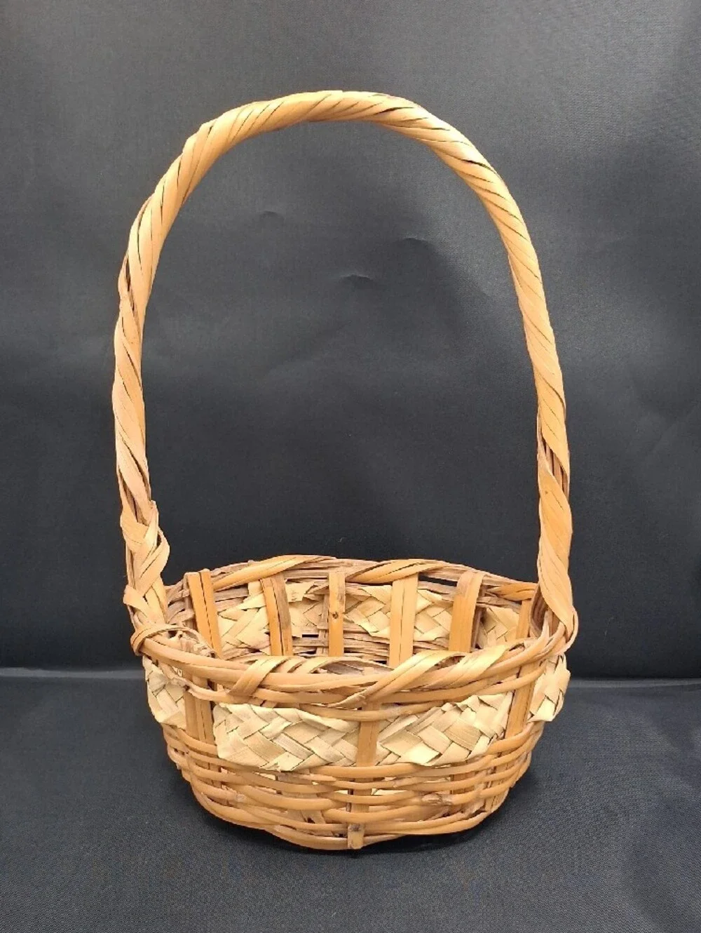 Woven Natural Rattan Basket with Handle
